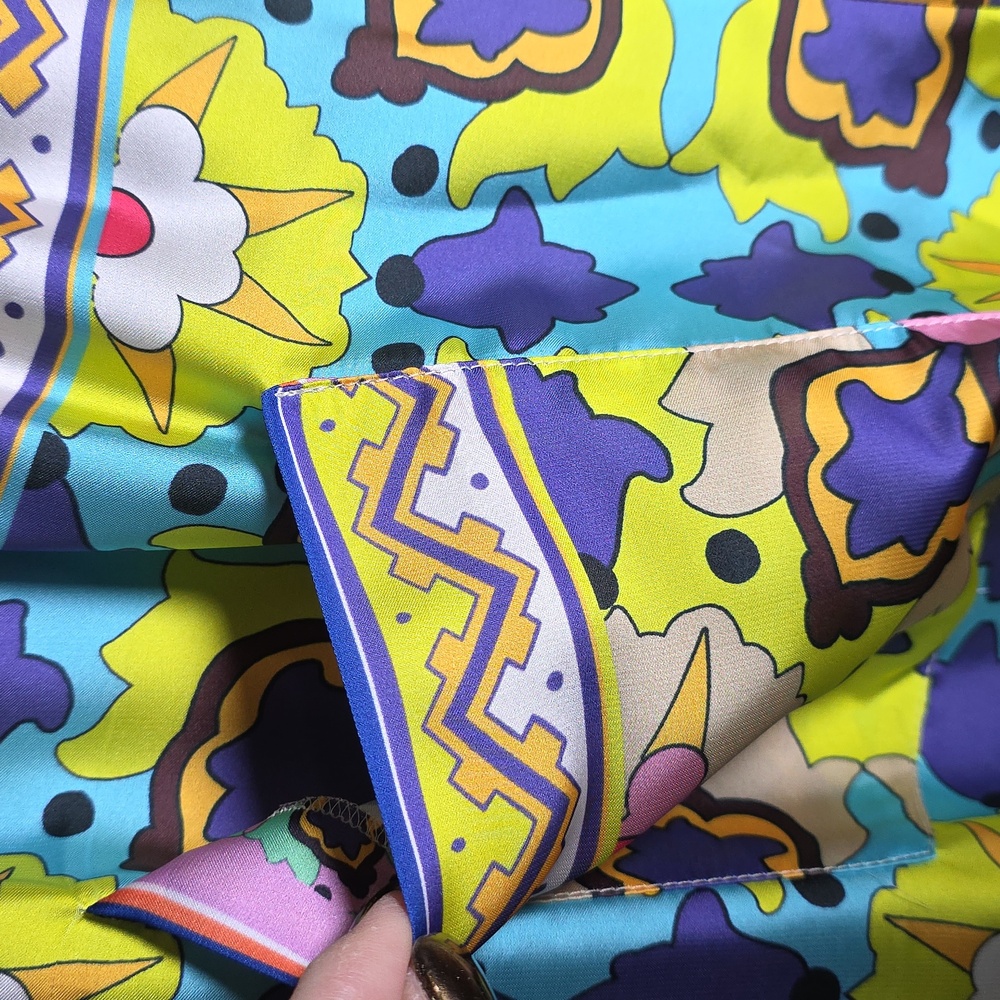 Zara Silky Multicolored Pull On Pants, Size Large - Picture 9 of 10